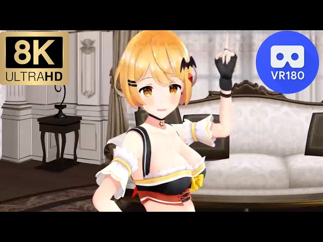 【8K 4K VR180 MMD 3D】夜空メル／KING【VTtuber 本人歌唱】