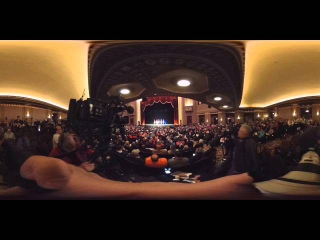 360 press row view of Donald Trump Rally in St. Louis