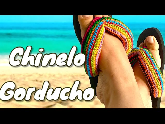 Chinelo customizado  em crochê - fofucho