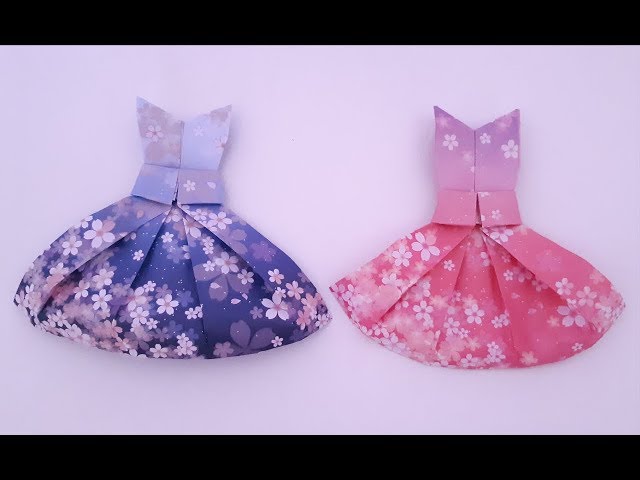 Origami Paper Art - How to Make a Dress 👗DIY 👗Como Fazer um Vestido (All Paper Art)