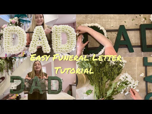 How to make funeral flower letters | Detailed floristry tutorial to easily become a pro florist