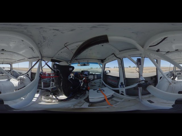 (360) Racer Mark racing on Sunday in the 24 Hours of Lemons "Button Turrible" race, 2019