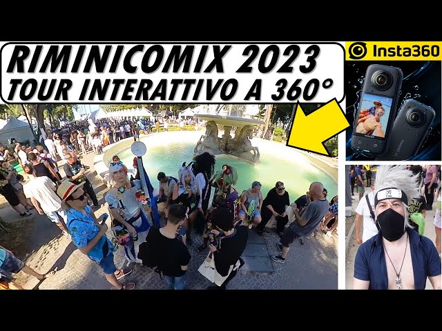 RIMINICOMIX 2023 cosplayer fair interactive 360 degree video shot with insta360 camera x3