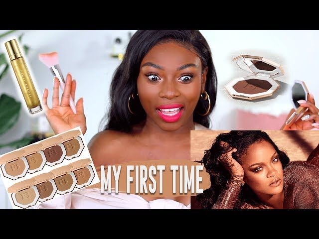 MY FIRST TIME TRYING BRONZER DO I REALLY NEED IT?? NEW FENTY BEAUTY SUNSTALKER  & MORE