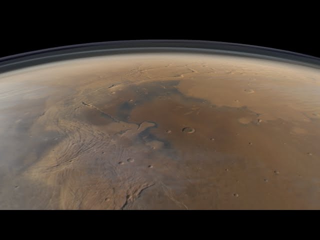 Mars Reconnaissance Orbiter - August 1, 2012 - Claritas Fossae / Noctis Labyrinthus / Tharsis Montes