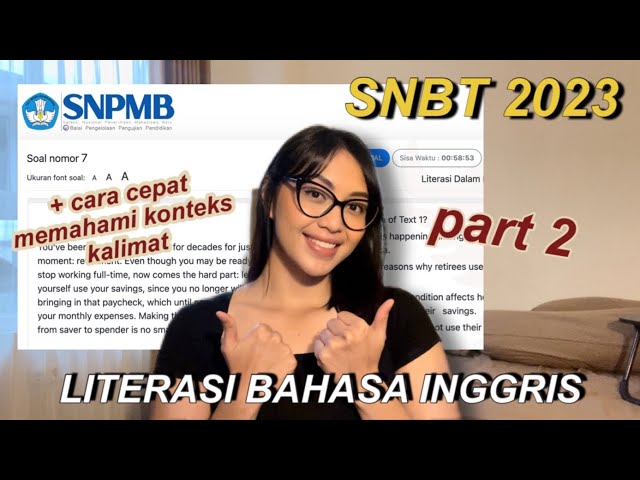 BAHAS SOAL LITERASI BAHASA INGGRIS SNBT 2023 PART 2