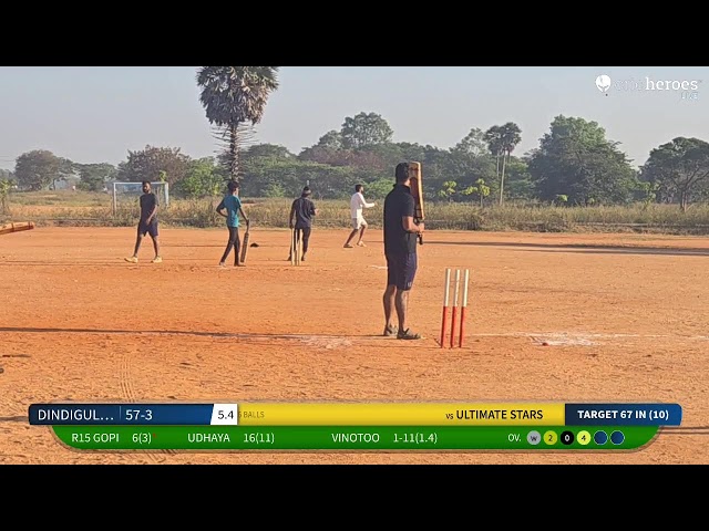 ULTIMATE STARS vs DINDIGUL DRAGONS Live Cricket Match | DINDIGUL PRMIER LEAGUE SEASON 3 Live - Sp O