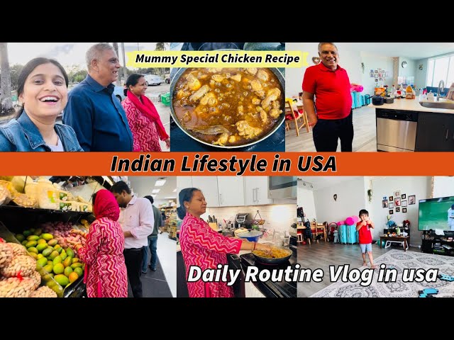 💁‍♀️⭐️Indian Lifestyle in USA| Mummy Special Chicken Recipe|🌿Productive Routine vlog in USA