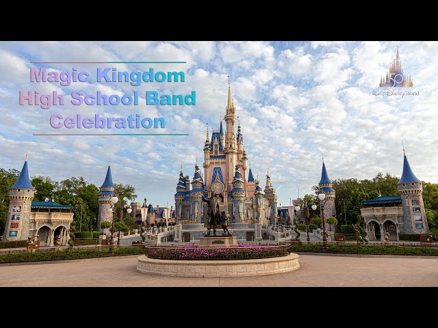 8K High School Band Parade through the  Disney's Magic Kingdom on Main Street USA VR180 3D