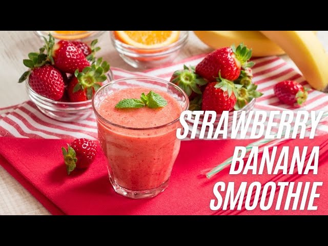 How to make strawberry banana smoothie. #smoothie #healthy