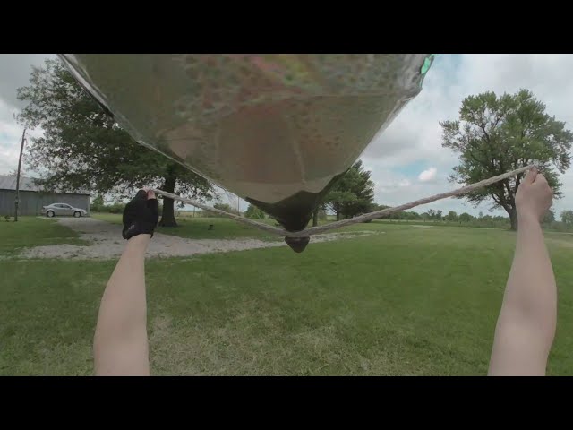 vr 180 giant spinning top practice.