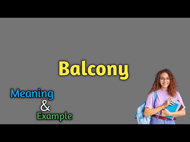 Balcony meaning