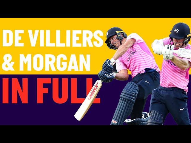 Eoin Morgan and AB de Villiers Partnership IN FULL | Batting Fireworks | Middlesex v Surrey