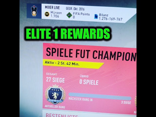 FIFA 20 : ELITE 1 REWARDS - FUT CHAMPIONS lets go