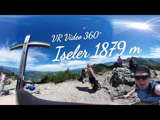 VR Video 360° / Wanderung auf den Iseler 1876 vom Hochmoor Fahrt mit der Oberjochbergbahn zum Iseler