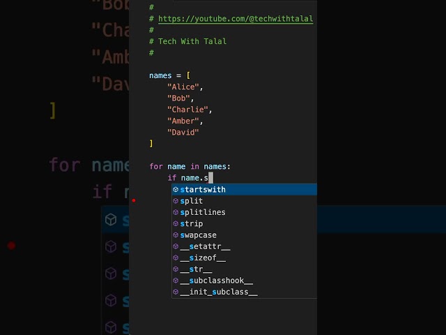 How to find all names starting with 'A' in a Python list #python #learning #coding