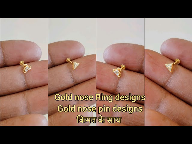 latest new gold nose ring designs with price 2023/saniya nose pin designs with price