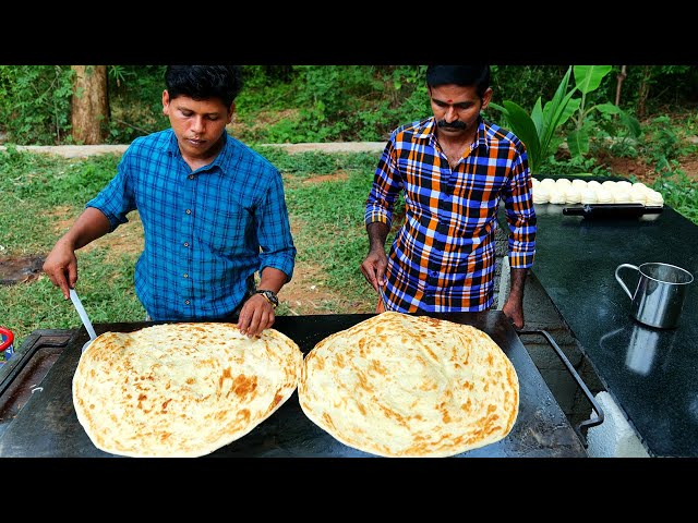 KING of BIG SIZE PAROTTA | How To Make Layered Soft Family Paratha | Kerala Paratha | Village Food