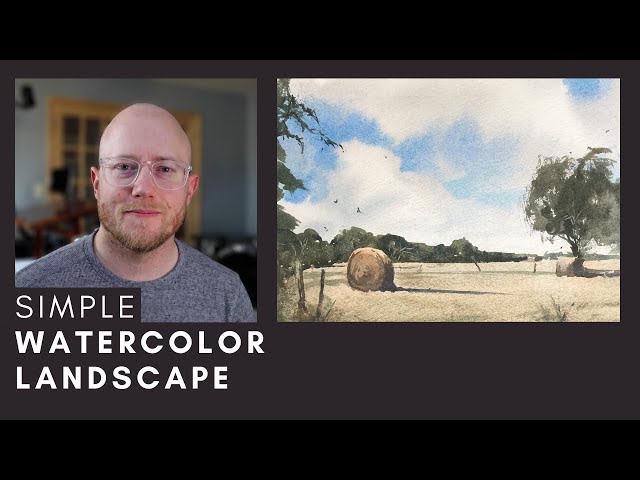 Simple Watercolor Landscape Tutorial (step-by-step) - Matthew White