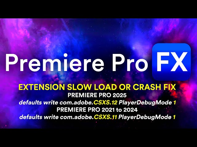 How to Fix Adobe Extension Loading Issues: CSXS PlayerDebugMode for Premiere Pro 2025!