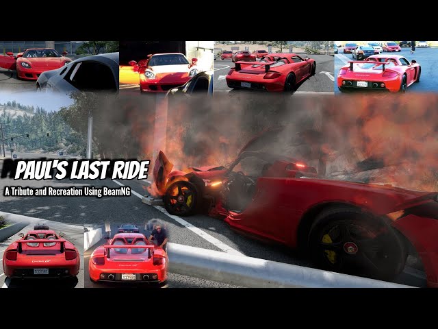 Paul Walker Crash Accurate Recreation (BeamNG + Real-Life Mixed Footage)