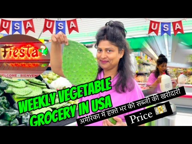 अमेरिक में हफ़्ते भर की सब्जियों की खरीदारी Weekly Grocery Shopping In America #shopping #daily #usa