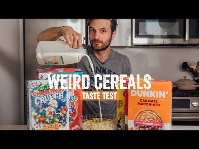 Weird Cereals on Amazon Taste Test 4! Dunkin Cereal! | Brunch Boys