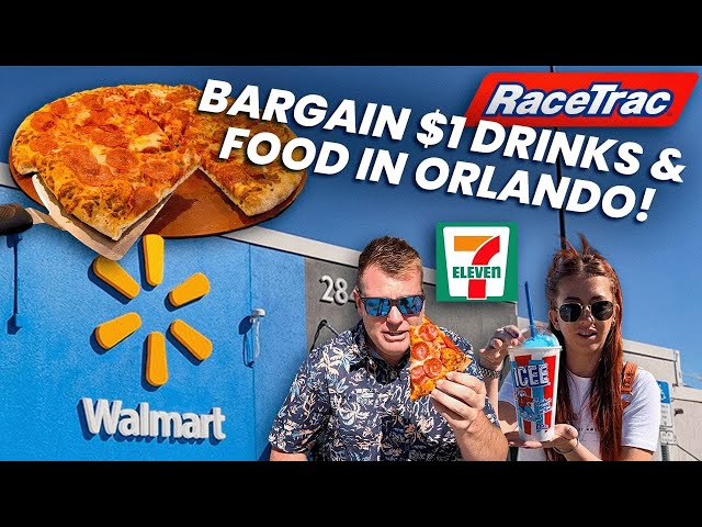 CRAZY CHEAP PRICES! Bargain FOOD & DRINKS in Orlando Florida- Gas Station Fast Food Kissimmee! 🇺🇸