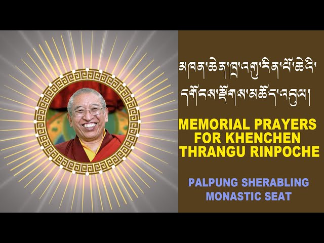 Memorial Prayers for Khenchen Thrangu Rinpoche | Palpung Sherabling Monastic Seat