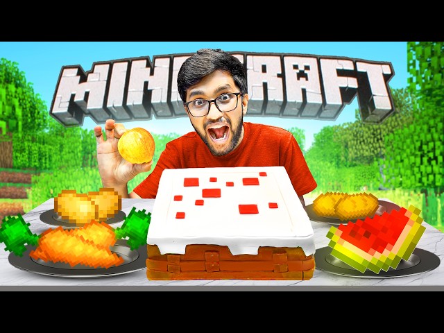 MINECRAFT GAME FOOD IN REAL LIFE EASTING CHALLENGE