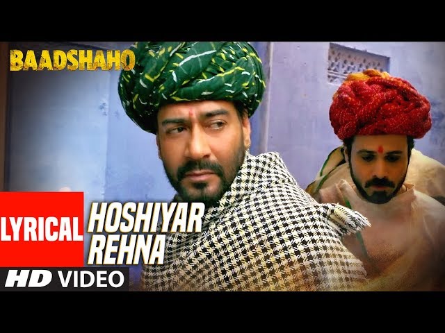 Hoshiyar Rehna With Lyrics | Baadshaho | Neeraj Arya | Kabir Café | T-Series