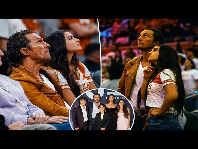 Matthew McConaughey's 15year-old daughter Vida resembles mom Camila Alves at a Texas basketball game