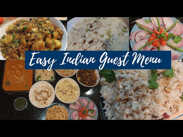 Easy Indian Guest Menu for Lunch/ Dinner | Start to Finish | Quick Cooking Recipe Ideas