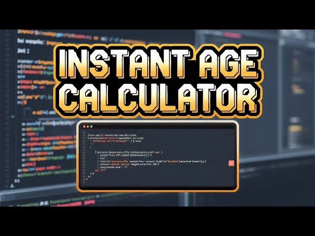 How To Build Age Calculator App Using HTML CSS And JavaScript