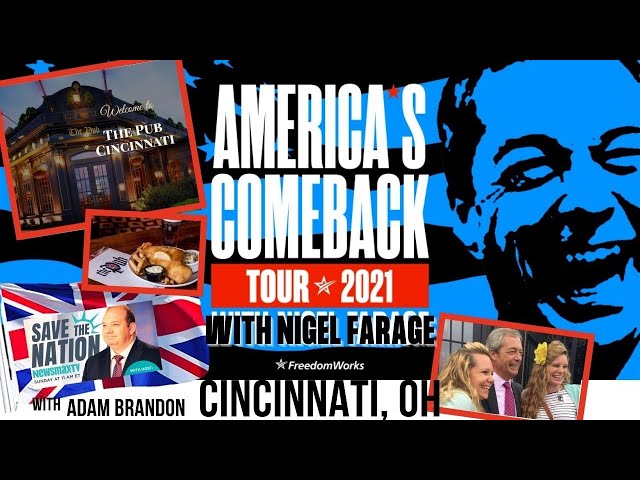 Nigel Farage Speech & Q & A: America's Comeback Tour, Cincinnati, OH