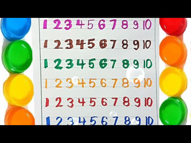 numbers tracing for kids/colours learning for kids #numberscounting #1to10 #tracingnumbers