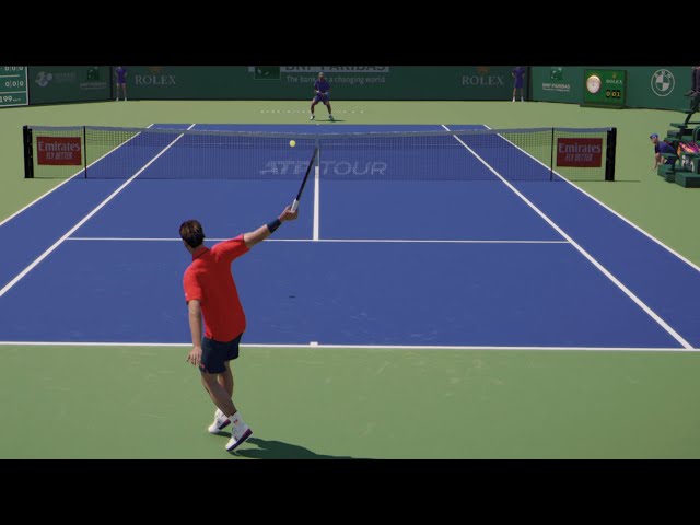 TIEBREAK Federer vs Nadal Court Level View