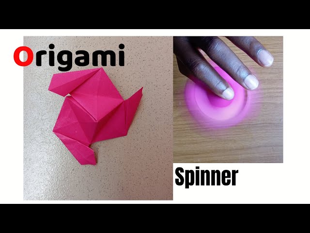 How to make an Origami Paper Spinner with a square piece of paper. It is very easy to make