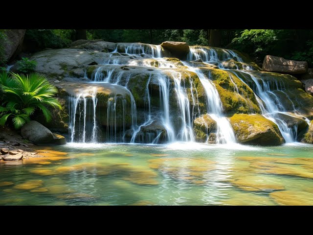 Baby Sleep Music❤️with Waterfall Sounds, Nature Sounds Mozart Effect🎵For Babies ❤️🎵👶🌙