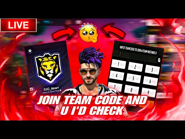 RANJAN GAMING is live! 🛑 Join Team Code And id check live 🌿🌿