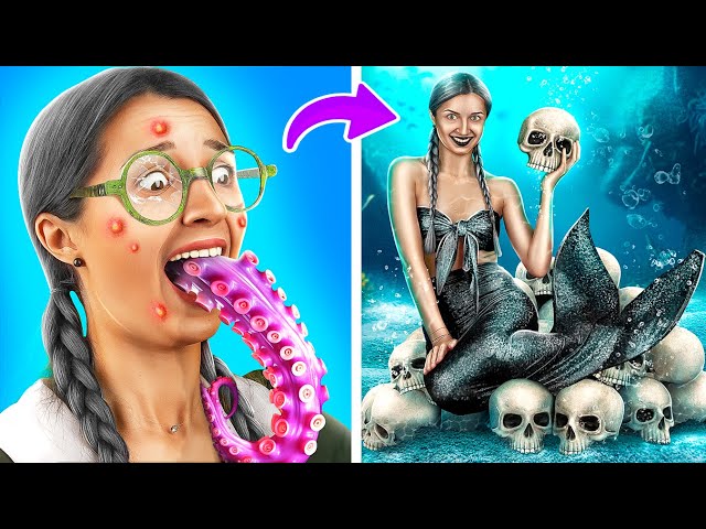 Extreme Makeover From Wednesday Addams to Mermaid!