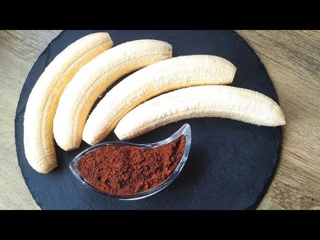 Got a banana and cocoa? Make this delicious dessert - Gluten Free, NO sugar, NO oil