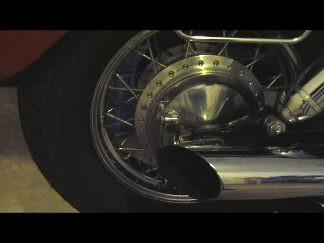 Adjust the Rear Brake Free Play on a VT750 ACE Honda Shadow Motorcycle