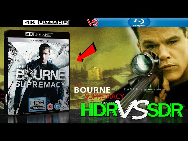 The Bourne Supremacy 2004 HDR ANALYSIS 4K BD vs 1080p BD SDR 100nits #TRUE_DIFFERENCE #WATCH_IN_HDR