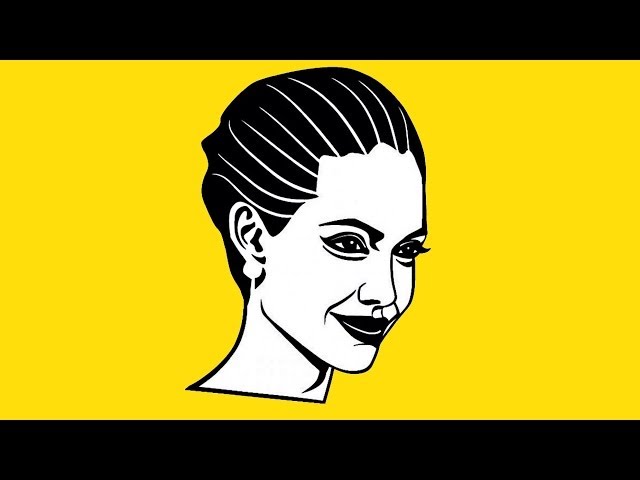 How to Draw Angelina Jolie from Hollywood