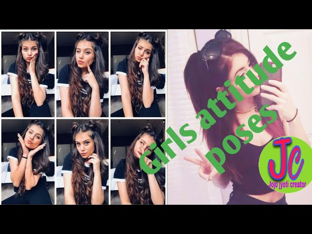 Girl attitude poses/attitude poses for girls at home/attitude selfi for girls