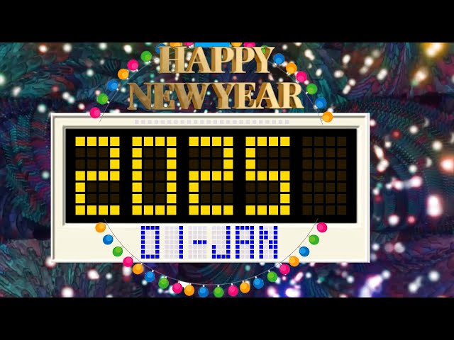 BCG 2,025 Seconds Countdown (Happy New Year 2025 LED Text) Remix Super Mario Galaxy Star Fest+Comet