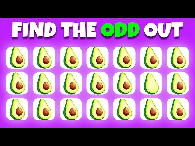 Find the ODD One Out - Fruits Edition 🍏🍑🍌 Easy, Medium, Hard Levels