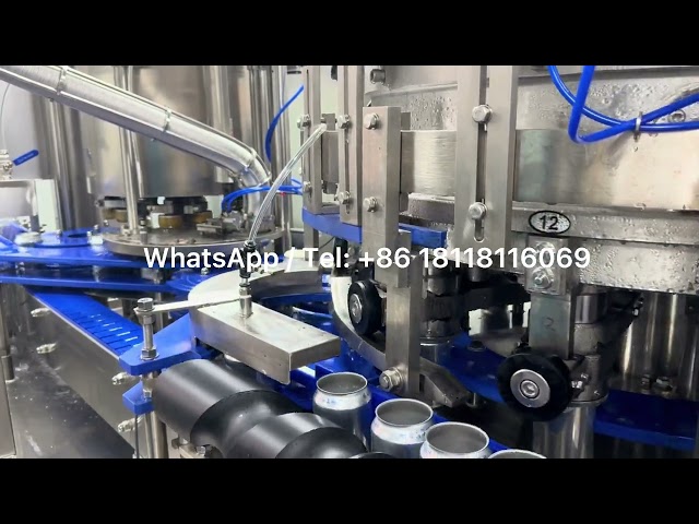 Small Automatic Isobaric Craft Beer Can Filling Sealing Machine (12-4 Canning 4500CPH) Beer Factory