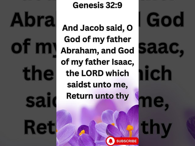 "Jacob's Prayer to God" Genesis 32:9.#shorts #shortsvideo #youtubeshorts #youtube #ytshorts #yt